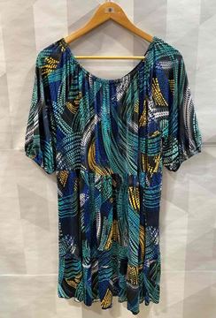 Picture of PLUS SIZE RUFFLED PRINTED TUNIC